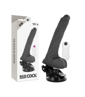 BASECOCK VIBRADOR REALISTICO CONTROL REMOTO NEGRO 19 CM O 4 CM