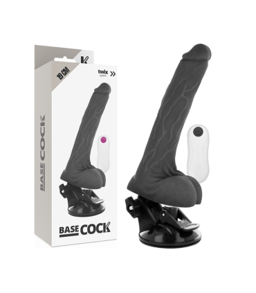 BASECOCK VIBRADOR REALISTICO CONTROL REMOTO NEGRO 19 CM O 4 CM