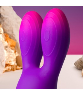 ROCKS OFF GLO GIRL BUNNY VIBRADOR FLEXIBLE MORADO