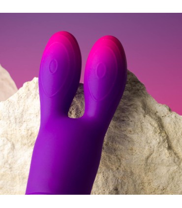 ROCKS OFF GLO GIRL BUNNY VIBRADOR FLEXIBLE MORADO