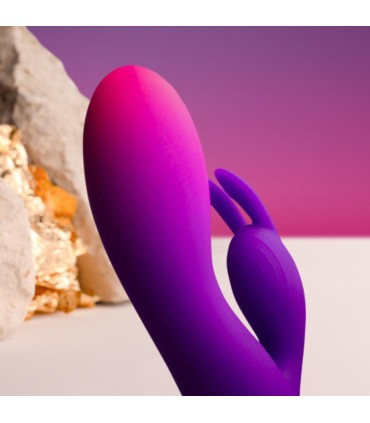 ROCKS OFF GLO GIRL VIBRADOR RABBIT MORADO