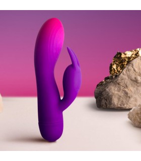 ROCKS OFF GLO GIRL VIBRADOR RABBIT MORADO