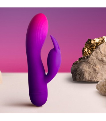 ROCKS OFF GLO GIRL VIBRADOR RABBIT MORADO