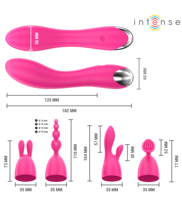 INTENSE CHER VIBRADOR 20 PATRONES CON CABEZALES INTERCAMBIABLES