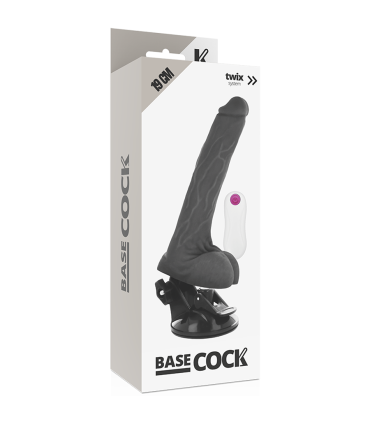 BASECOCK VIBRADOR REALISTICO CONTROL REMOTO NEGRO 19 CM O 4 CM