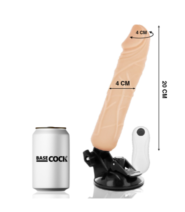 BASECOCK VIBRADOR REALISTICO CONTROL REMOTO NATURAL 20 CM O 4 CM