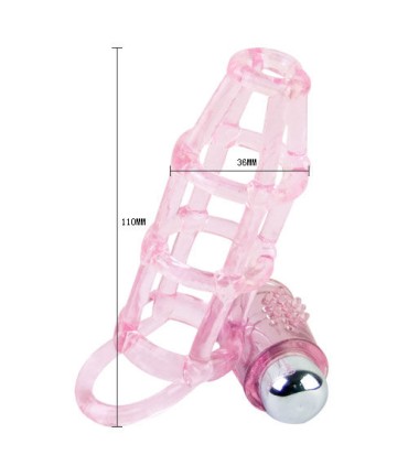 BAILE SWEET 10 RITMOS FUNDA Y ANILLO SILICONA PARA EL PENE ROSA