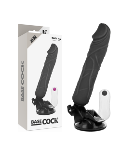 BASECOCK VIBRADOR REALISTICO CONTROL REMOTO NEGRO 20 CM O 4 CM