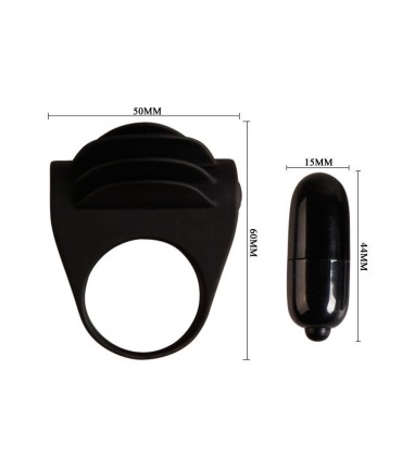 PRETTY LOVE CHESTER ANILLO VIBRADOR NEGRO