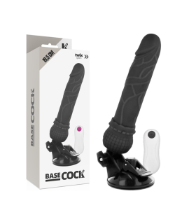 BASECOCK VIBRADOR REALISTICO CONTROL REMOTO NEGRO 195 CM O 4 CM