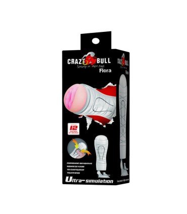 CRAZY BULL FLORA MASTURBADOR VAGINA RECARGABLE