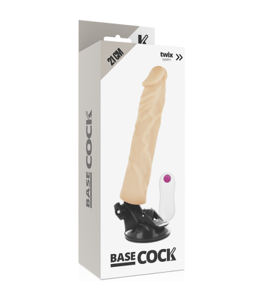 BASECOCK VIBRADOR REALISTICO CONTROL REMOTO NATURAL 21 CM O 4 CM