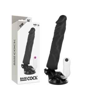 BASECOCK VIBRADOR REALISTICO CONTROL REMOTO NEGRO 21 CM O 4 CM