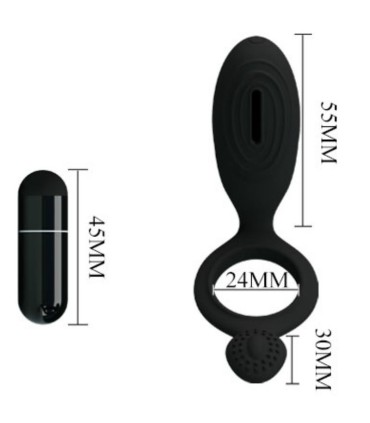 PRETTY LOVE ETHEL ANILLO VIBRADOR CON ESTIMULADOR