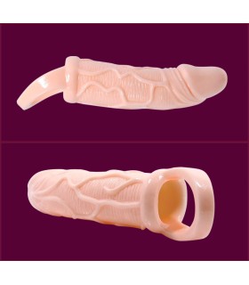 BAILE FUNDA EXTENSORA PENE CON VIBRACION Y STRAP PARA TESTICULOS 135 CM