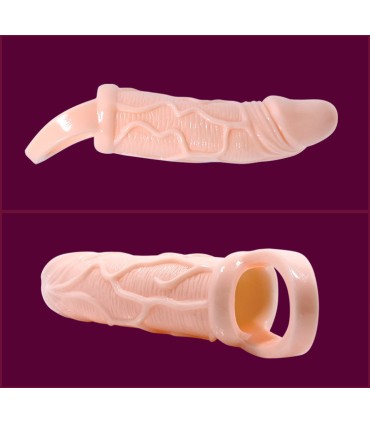 BAILE FUNDA EXTENSORA PENE CON VIBRACION Y STRAP PARA TESTICULOS 135 CM
