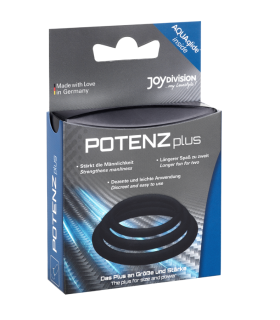 JOYDIVISION POTENZDUO PLUS PACK 3 ANILLOS PARA PENE NEGRO S M L