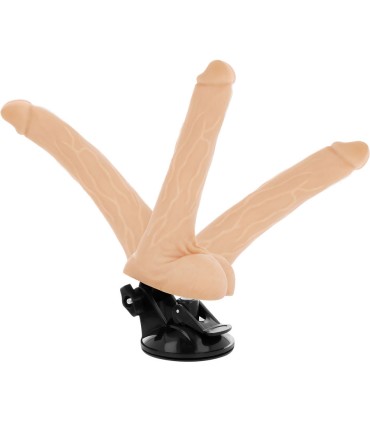 BASECOCK VIBRADOR REALISTICO ARTICULABLE CONTROL REMOTO NATURAL 185 CM O 4 CM
