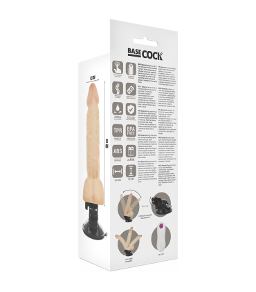 BASECOCK VIBRADOR REALISTICO ARTICULABLE CONTROL REMOTO NATURAL 20 CM O 45 CM