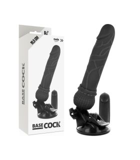 BASECOCK VIBRADOR REALISTICO CONTROL REMOTO NEGRO 195 CM O 4 CM