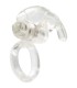 SEVEN CREATIONS ANILLO VIBRADOR DE SILICONA TRANSPARENTE