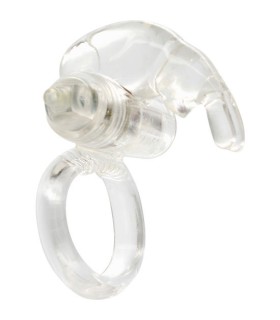 SEVEN CREATIONS ANILLO VIBRADOR DE SILICONA TRANSPARENTE