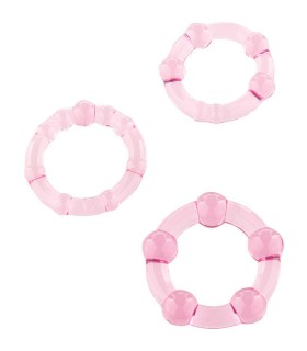 SEVEN CREATIONS JUEGO TRES ANILLOS PENE ROSA