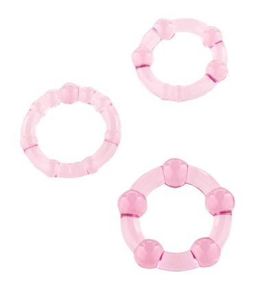 SEVEN CREATIONS JUEGO TRES ANILLOS PENE ROSA