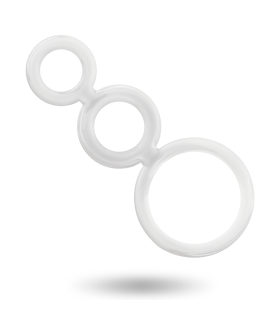 ADDICTED TOYS SET ANILLOS PENE Y TESTICULOS CLEAR
