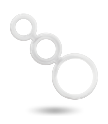 ADDICTED TOYS SET ANILLOS PENE Y TESTICULOS CLEAR