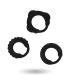 ADDICTED TOYS SET 3 ANILLOS PENE NEGRO