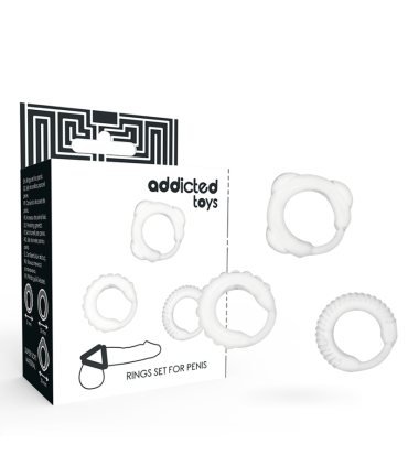 ADDICTED TOYS SET 3 ANILLOS PENE CLEAR
