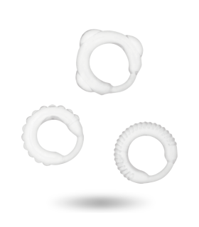 ADDICTED TOYS SET 3 ANILLOS PENE CLEAR