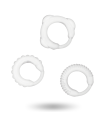 ADDICTED TOYS - SET 3 ANILLOS PENE CLEAR
