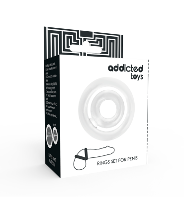 ADDICTED TOYS POTENZ SET ANILLOS PENE CLEAR