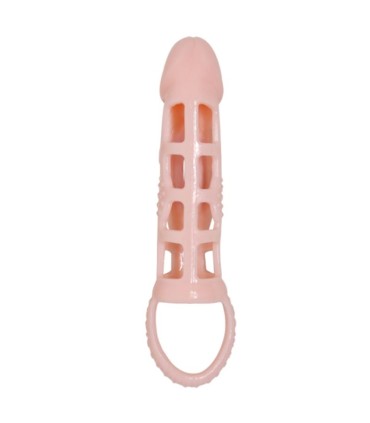BAILE FUNDA EXTENSORA PENE CON VIBRACION Y STRAP NATURAL 135 CM