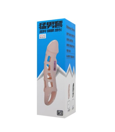 BAILE FUNDA EXTENSORA PENE CON VIBRACION Y STRAP NATURAL 135 CM