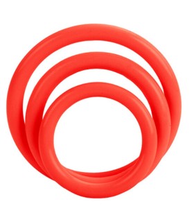 CALEXOTICS SET TRES ANILLAS ERECCION ROJO