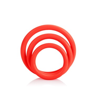 CALEXOTICS SET TRES ANILLAS ERECCION ROJO