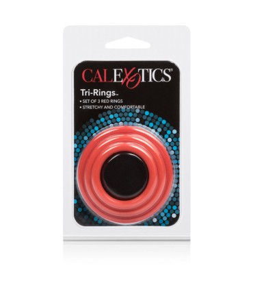 CALEXOTICS SET TRES ANILLAS ERECCION ROJO