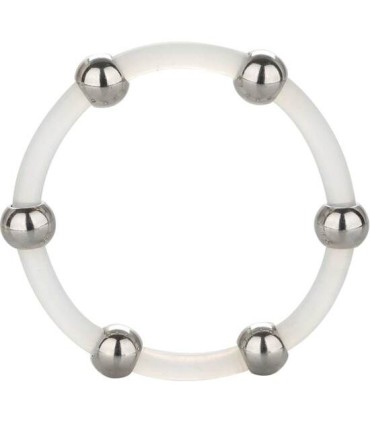 CALEXOTICS ANILLO DE SILICONA CON CUENTAS DE ACERO TALLA XL