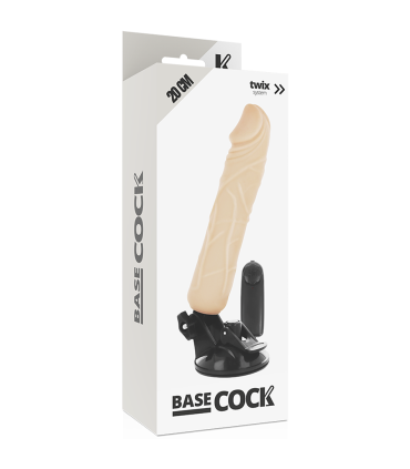 BASECOCK VIBRADOR REALISTICO CONTROL REMOTO NATURAL 20 CM O 4 CM