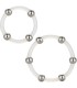 CALEXOTICS KIT DE 2 UDS ANILLO DE SILICONA CON CUENTAS DE ACERO