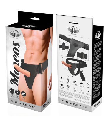 HARNESS ATTRACTION ARNES HUECO MARCOS CON VIBRADOR 15 CM O 5 CM