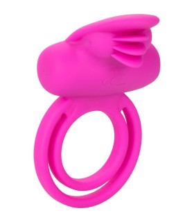 CALEXOTICS DUAL CLIT FLICKER ENHANCER DOBLE ANILLO VIBRADOR DE SILICONA ROSA
