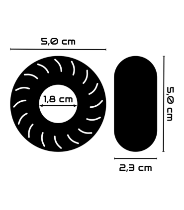POWERING SUPER FLEXIBLE Y RESISTENTE ANILLO PENE 5CM PR08 NEGRO