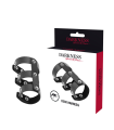 DARKNESS - ANILLO DOBLE PENE Y TESTÍCULOS AJUSTABLE LEATHER