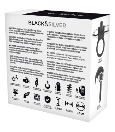 BLACKSILVER BURTON ANILLO RECARGABLE 10 MODOS VIBRACION