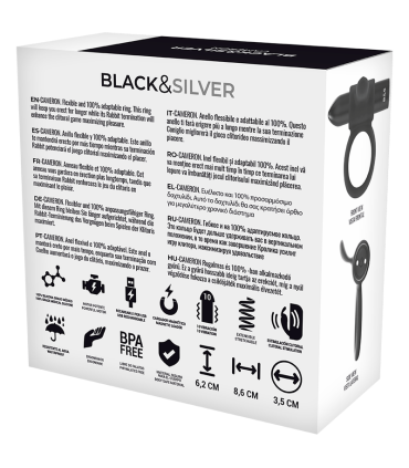 BLACKSILVER CAMERON ANILLO RECARGABLE NEGRO