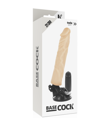 BASECOCK VIBRADOR REALISTICO CONTROL REMOTO NATURAL 21 CM O 4 CM